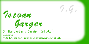 istvan garger business card